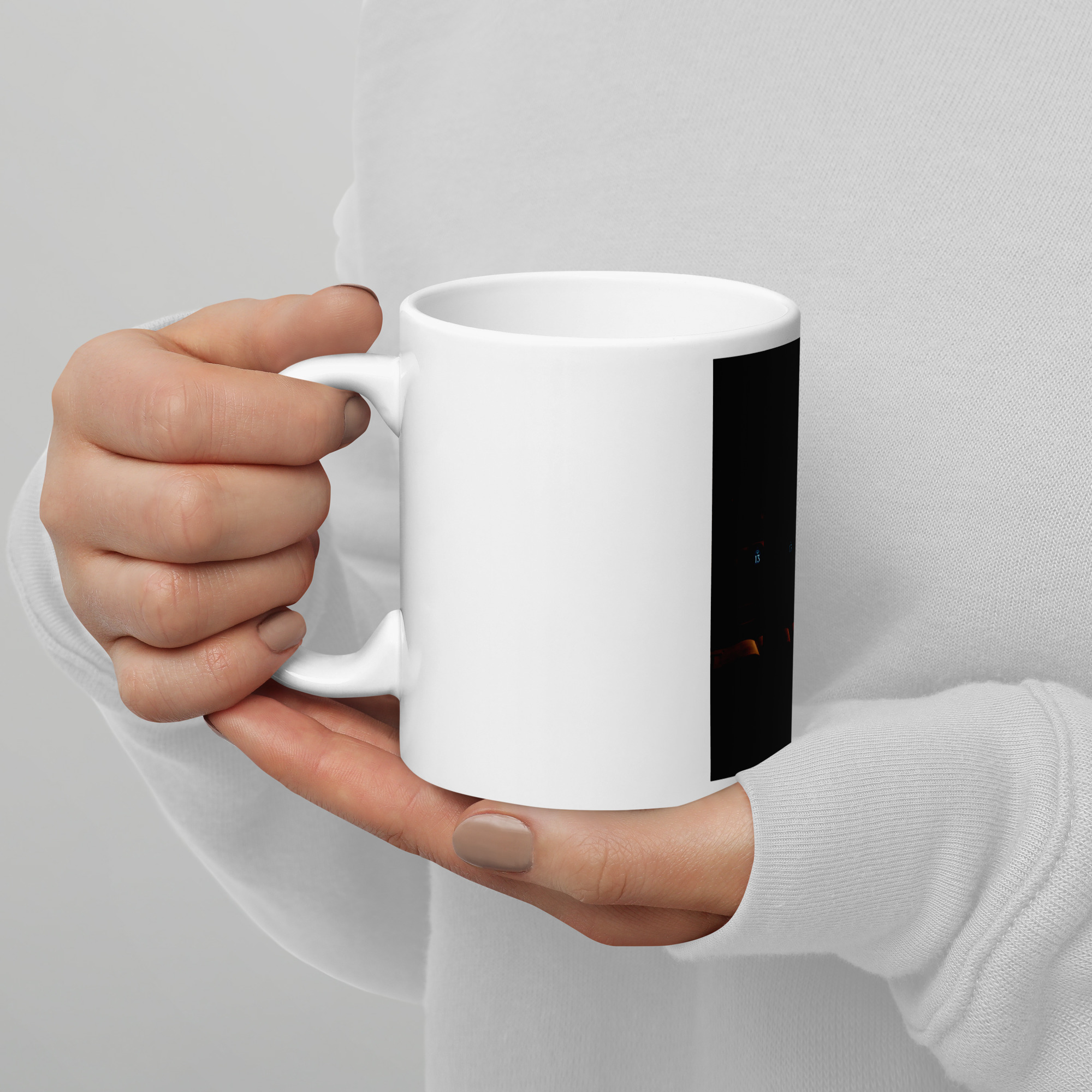 The 13th Transmission – White Glossy Logo Mug - Image 4