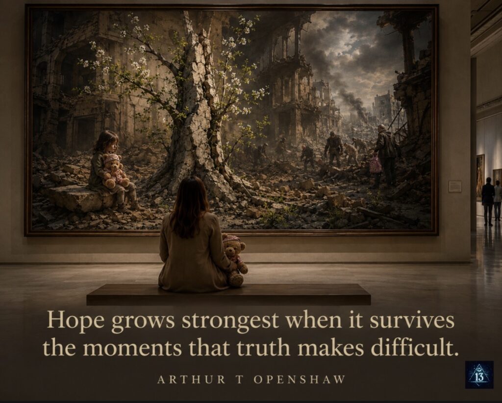 Inspirational quote about hope, truth, and resilience by Arthur T Openshaw
